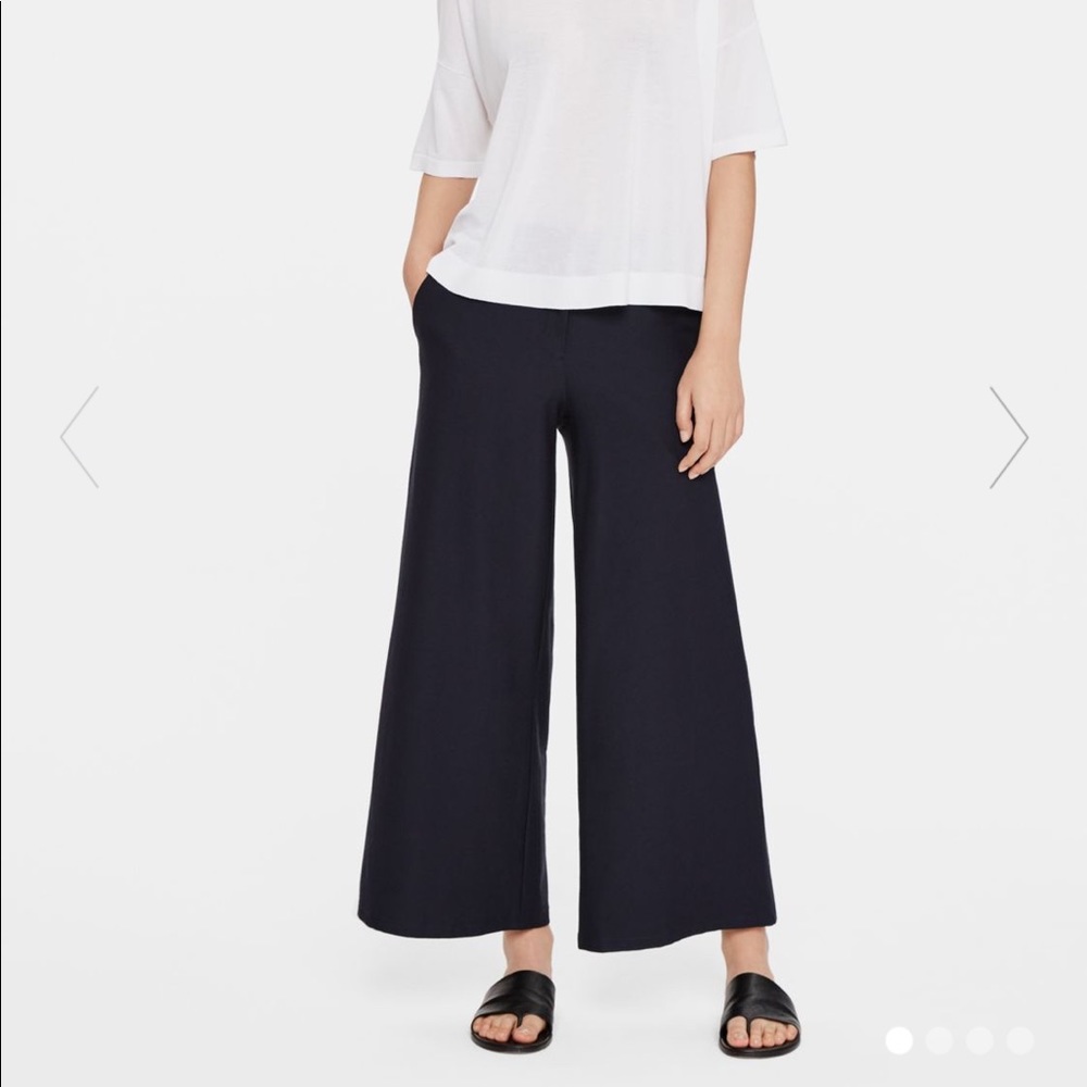 Eileen Fisher Lightweight Wide Leg Stretch Pants